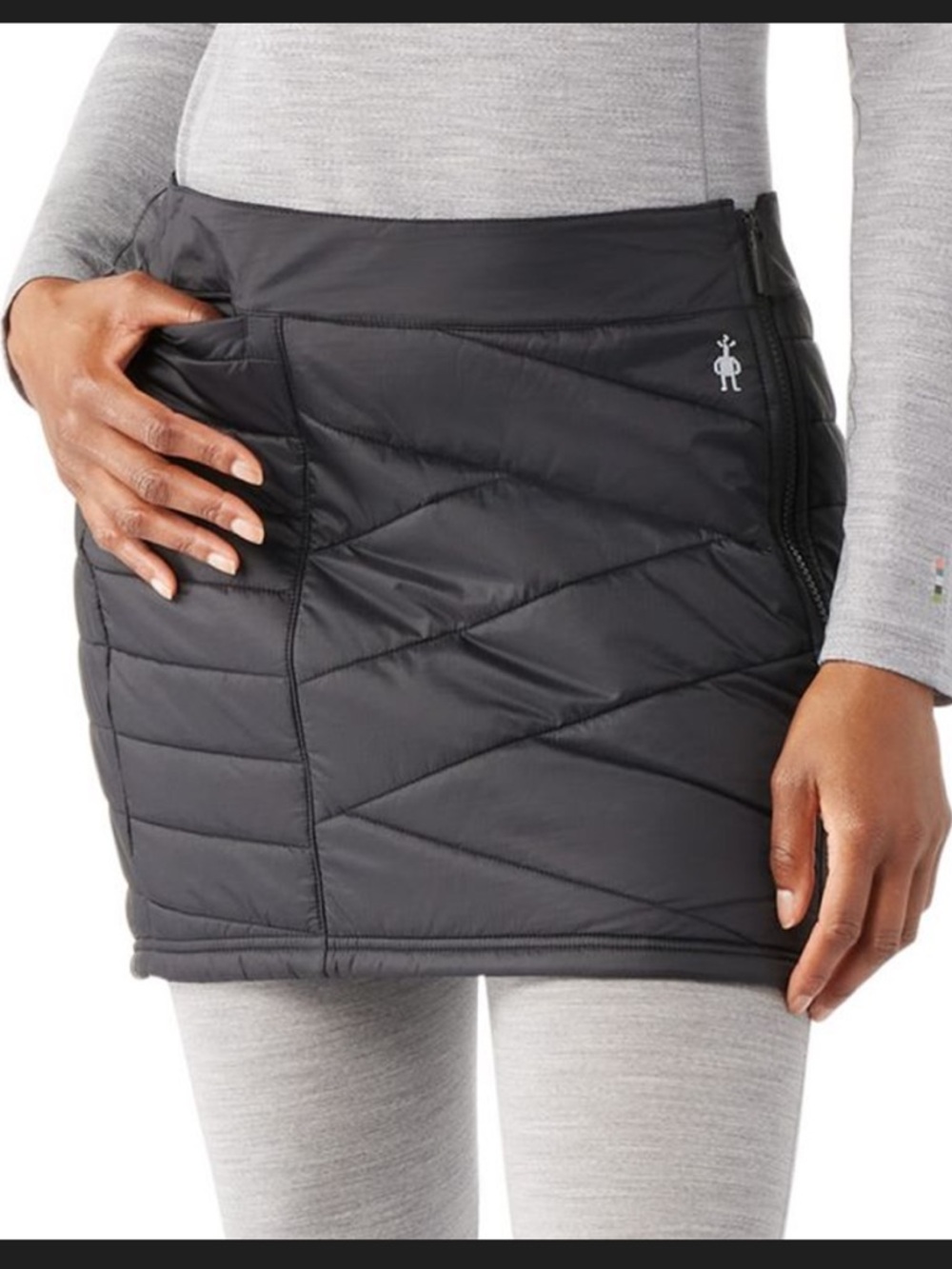 Smartwool Smartloft Black Quilted Zip Skirt